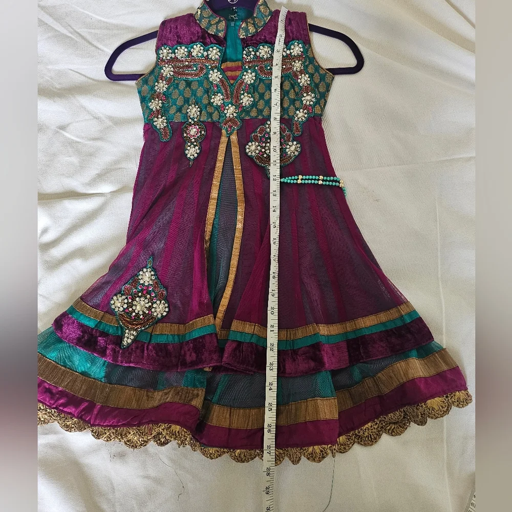 Girls Indian Jewel Toned Dress, India Size 24